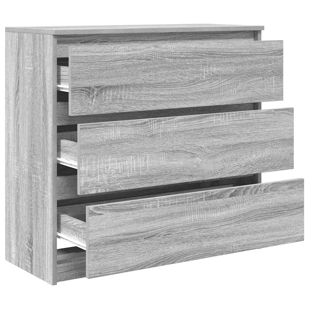 Sideboard Grey Sonoma 80x35x76 cm Engineered Wood